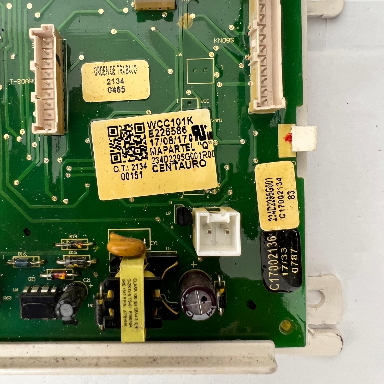 GE Washer Control Board Part WCC101K E226586 234D2295G001 GE Washer Control Board Part WCC101K E226586 234D2295G001